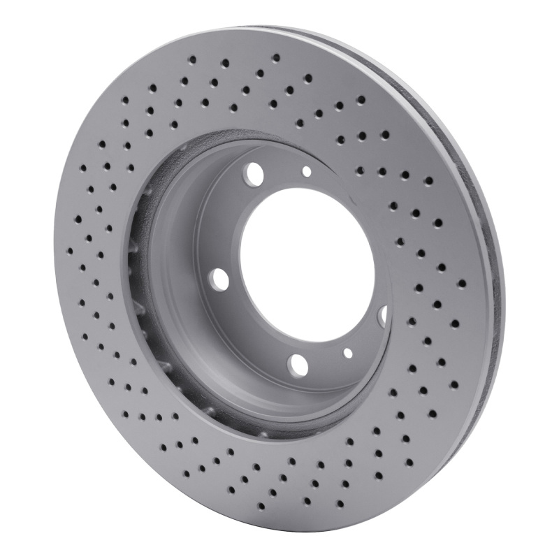 Porsche Cayman Brake Rotor (1) - Right Front - R1 Concepts - Drilled GeoSPEC Coated - `05-`08